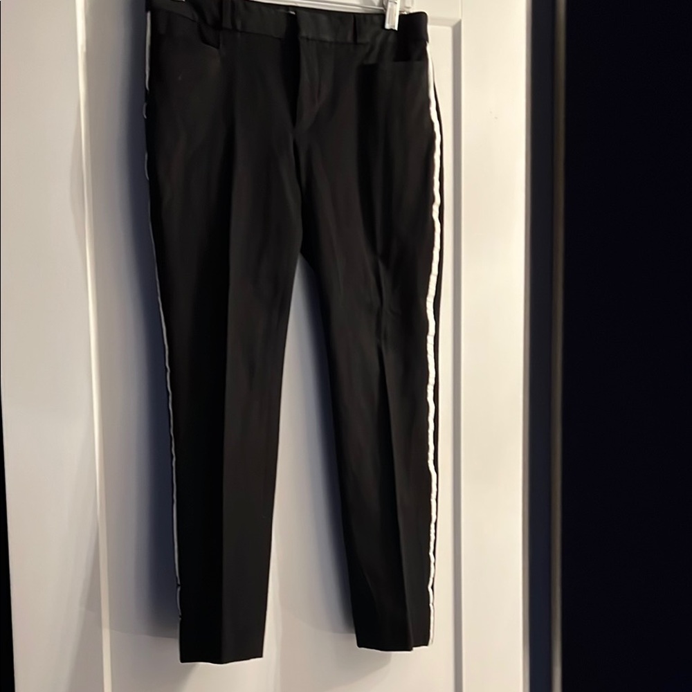 Black Pants with White Side Stripe
